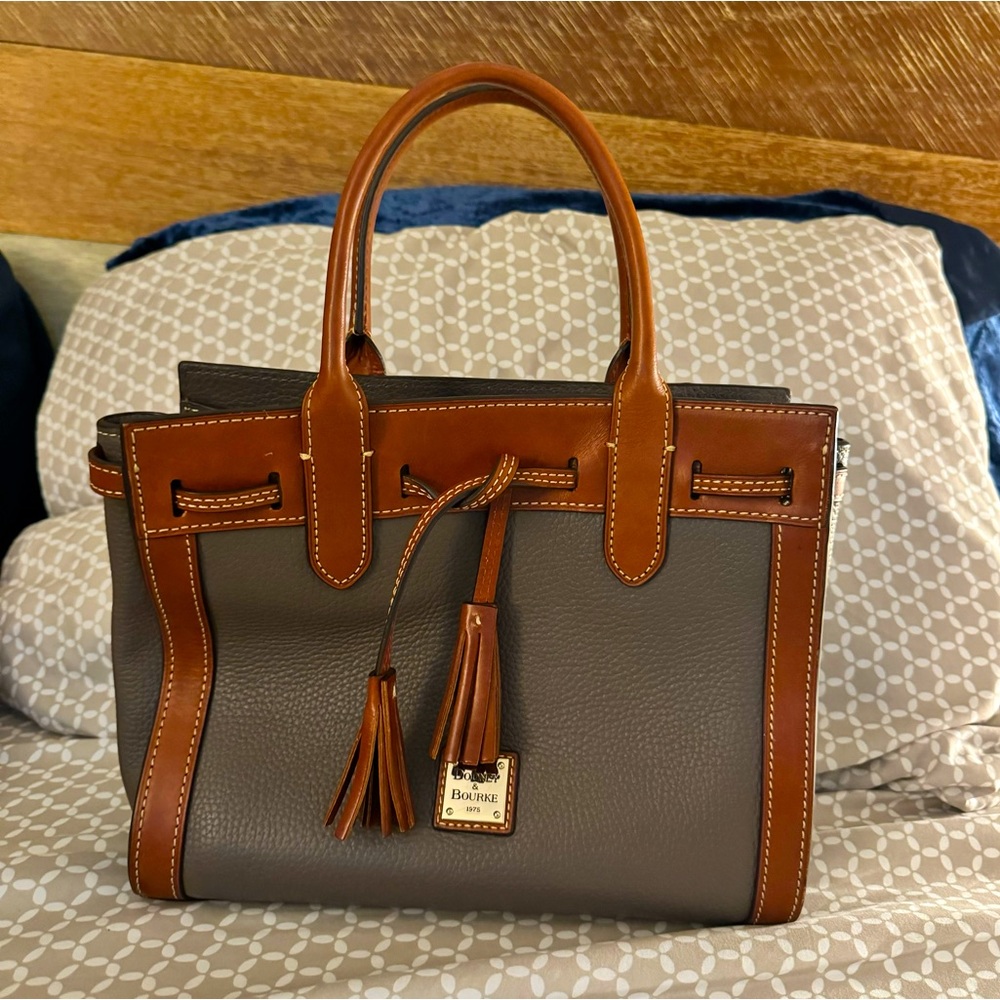 DOONEY & BOURKE Pebble Leather Satchel Bag